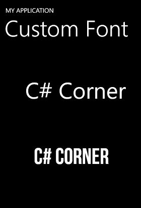 output of Customized Font